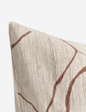 Corner shot of the Canyon Terracotta Long Lumbar Pillow