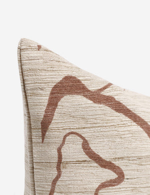 Corner shot of the Canyon Terracotta Square Pillow