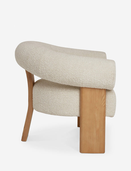 #color::cream | Celeste honey wood accent chair with wishbone frame