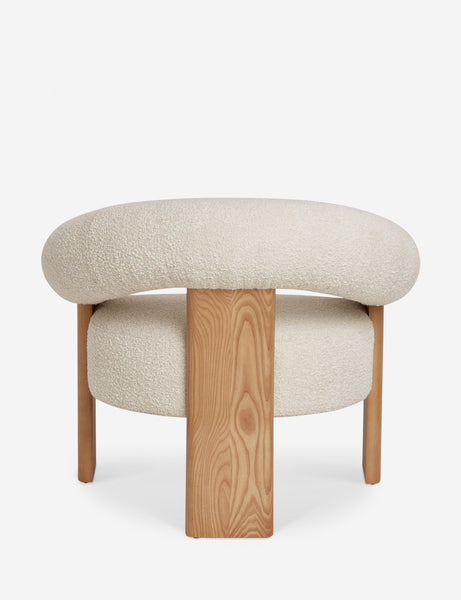 #color::cream | Celeste honey wood accent chair with wishbone frame