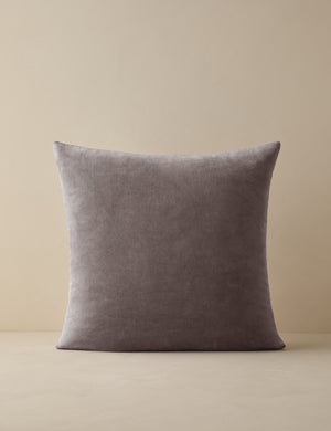 Charlotte Warm Gray Square Velvet Pillow