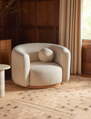 Open Box: Lowry Swivel Chair, Natural