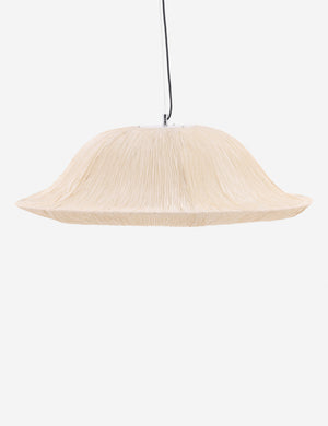 Savary pleated paper shade pendant light.