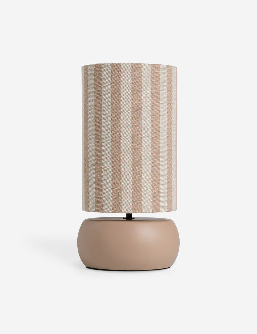 #color::natural | Dee striped column shade table lamp