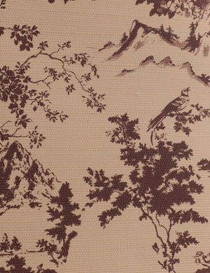 Close up of the Dors Grasscloth Wallpaper by Jake Arnold