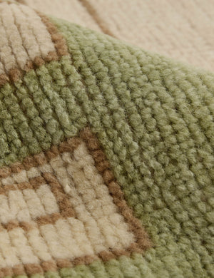Elna Hand-Knotted Wool Rug Swatch, Ivory and Mint