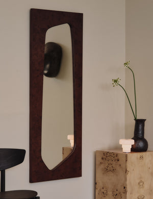 Folia Full Length Mirror by Ferm Living : Dark Burl
