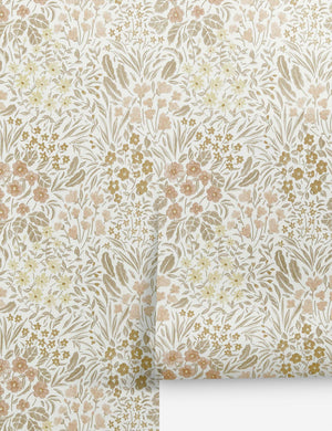 Rylee + Cru Floral Field Wallpaper Warm - Swatch