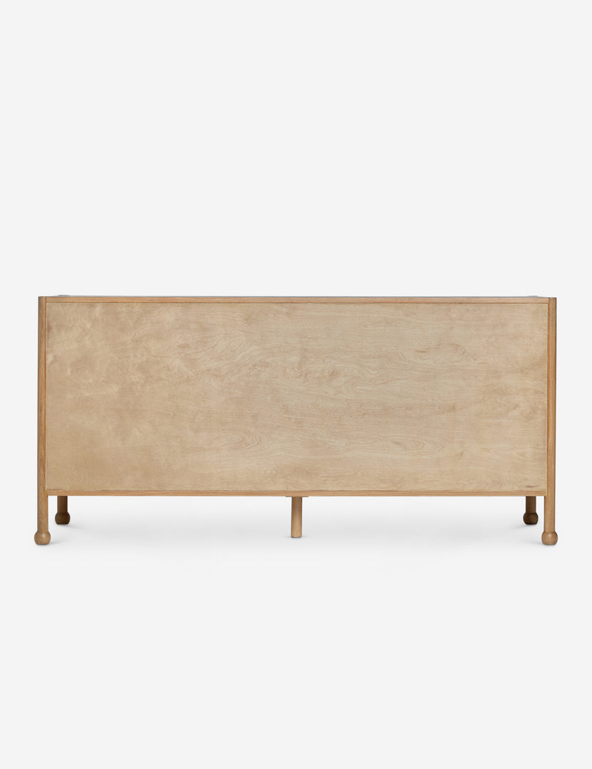 #color::natural | Back of the Fontaine wavy detailing solid oak 6-drawer dresser by Aimee Song
