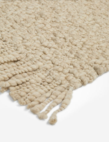 Furin Handwoven Wool Rug Swatch  by DISC Interiors, Cream