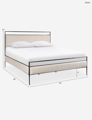 Soma Platform Bed by Meno Home x Co.House Designs : Natural Linen Blend / Queen