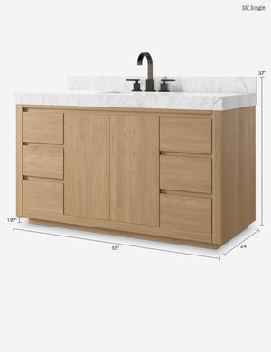 Catalan Bath Vanity : Natural Oak / 72