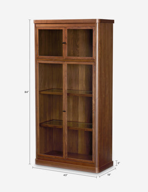 Gleason Curio Cabinet by Amber Lewis x Four Hands : Dark Brown Walnut