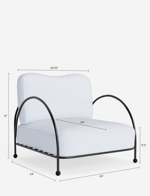 Lanata Outdoor Accent Chair : Green Stripe