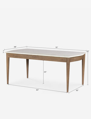 Denison Dining Table : White Marble