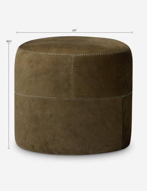 Camino Round Ottoman by Amber Lewis x Four Hands : Olive