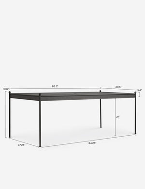Leni Outdoor Dining Table : Black