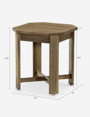 Cantu Side Table by Amber Lewis x Four Hands : Washed Taupe