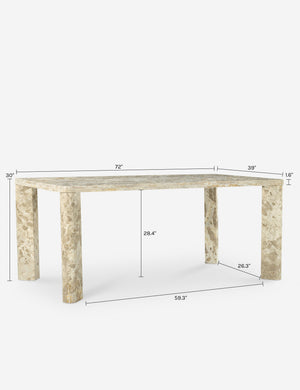 Cato Dining Table : Beige Marble