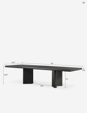 Elsen Dining Table : Dark Brown Oak / 96
