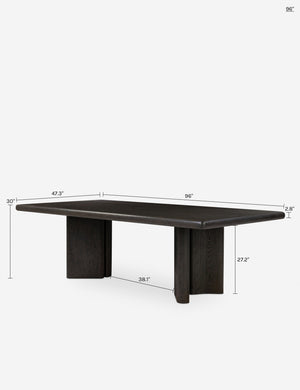 Elsen Dining Table : Dark Brown Oak / 96