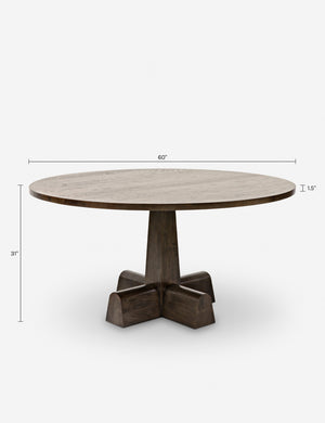 Kiyomi Round Dining Table : Dark Brown