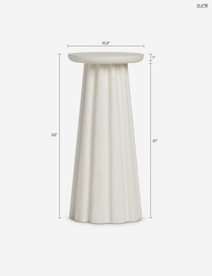 Lazenby Indoor / Outdoor Round Side Table : White / 13.8