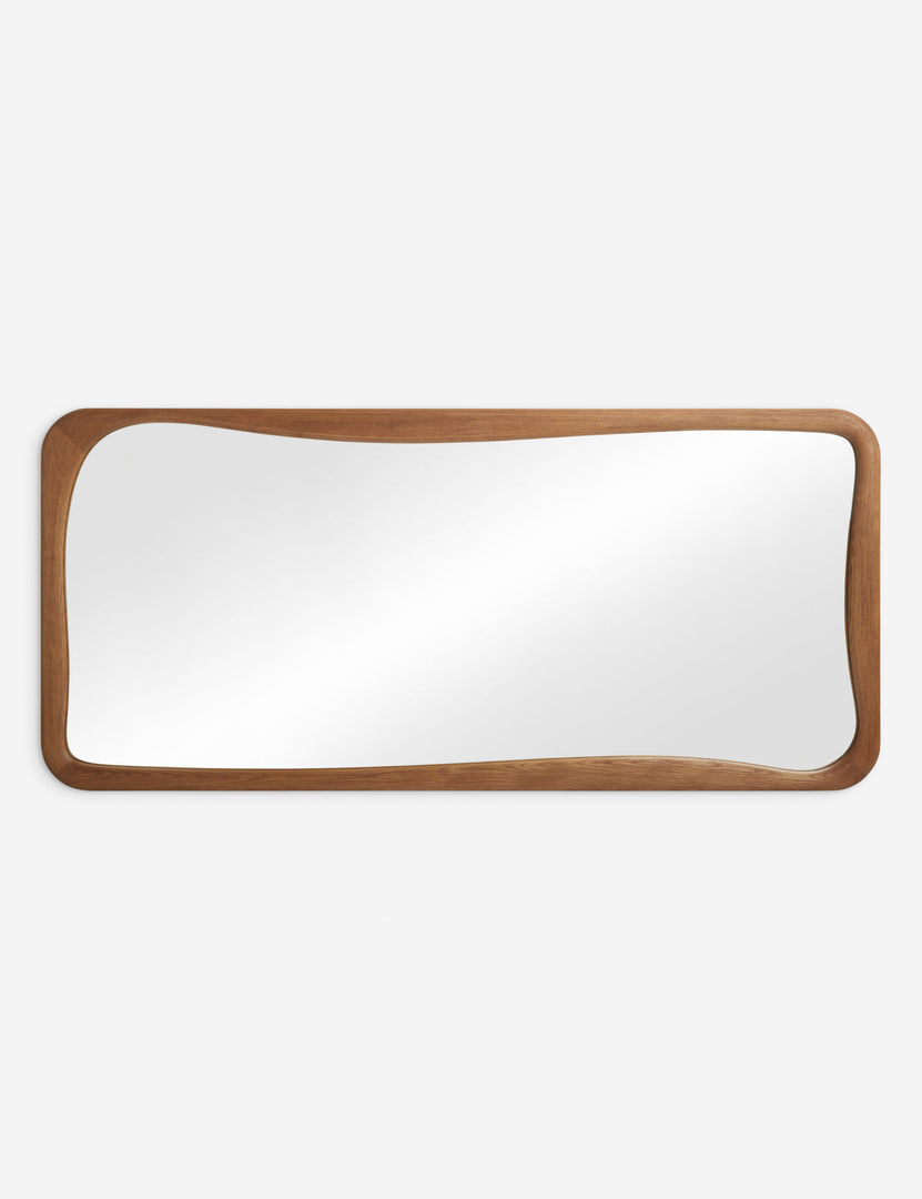 #color::natural | Galilea solid wavy wood frame floor mirror mirror by Aimee Song