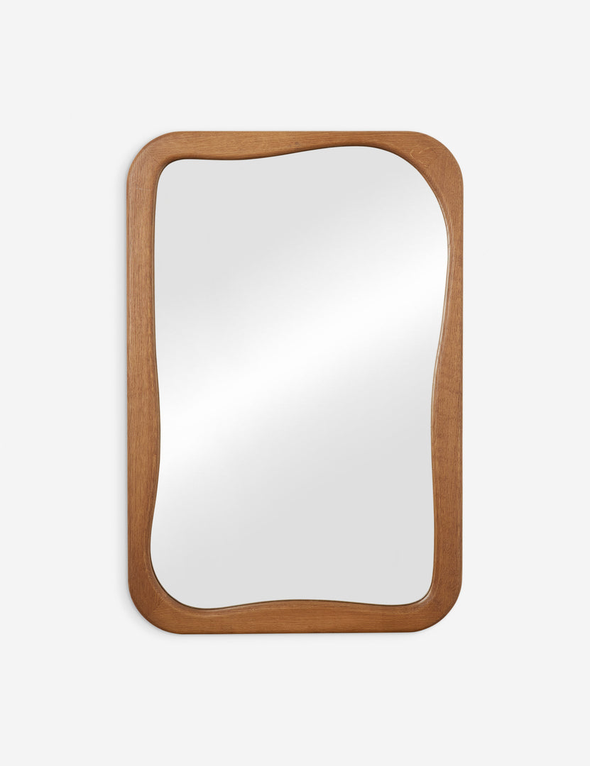 #color::natural | Galilea solid wavy wood frame mirror mirror by Aimee Song