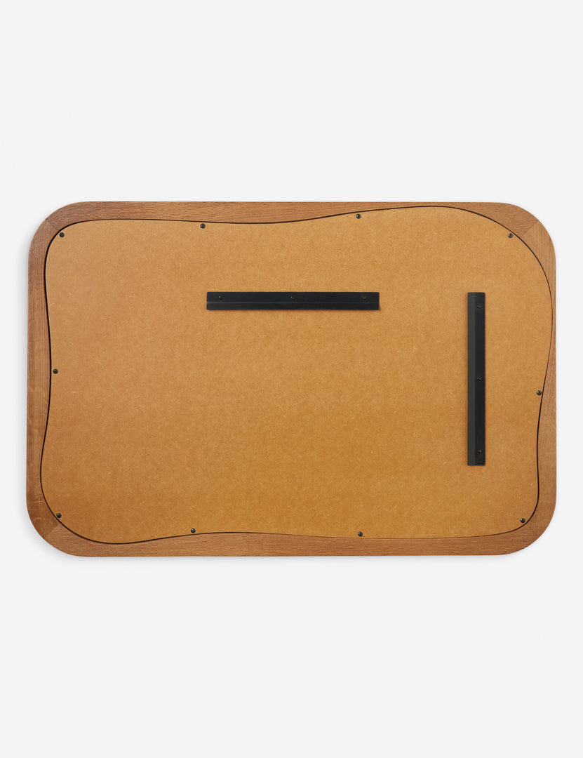 #color::natural | Back of the Galilea solid wavy wood frame mirror mirror by Aimee Song