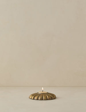Giovanna brass tea light candle holder