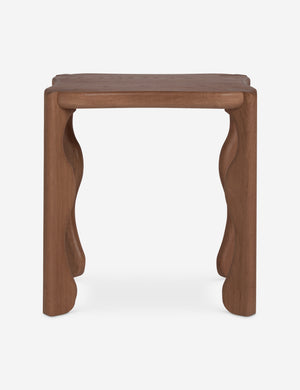 Grifo wavy sculptural oak side table by Aimee Song