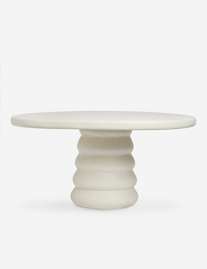 #color::ivory | Hannu modern round fibercement dining table by Aimee Song