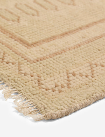 Ireson Hand-Knotted Wool Rug Swatch, Oyster and Taupe