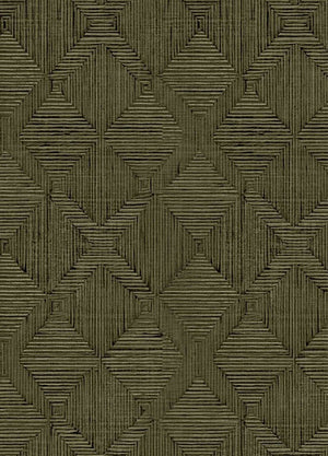 Hoffmann Faux Sisal Textured Peel and Stick Wallpaper by Jeremiah Brent, Olive - Swatch