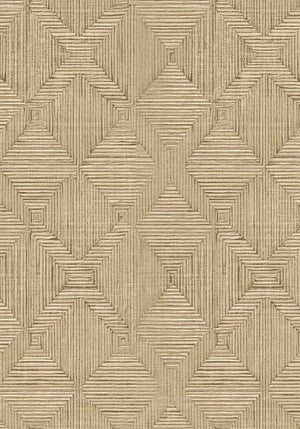 Hoffmann Faux Sisal Textured Peel and Stick Wallpaper by Jeremiah Brent, Cream - Swatch