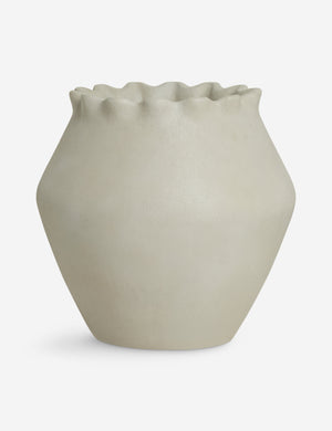 Jaziel scalloped fiber cement outdoor planter