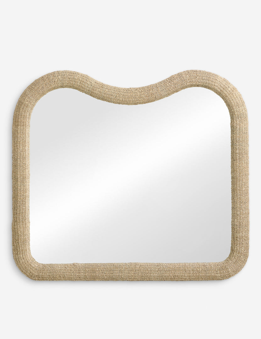 #color::natural | Kacia woven frame mantel mirror
