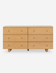 Open Box: Keshan 6-Drawer Dresser, Natural and Travertine