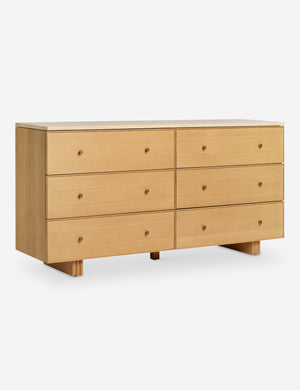Open Box: Keshan 6-Drawer Dresser, Natural and Travertine
