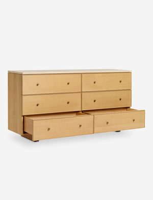 Open Box: Keshan 6-Drawer Dresser, Natural and Travertine
