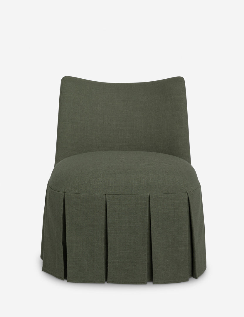 #color::green-linen | Koppel pleated upholstered armless accent chair