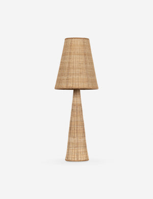 Southcott tapered woven rattan table lamp