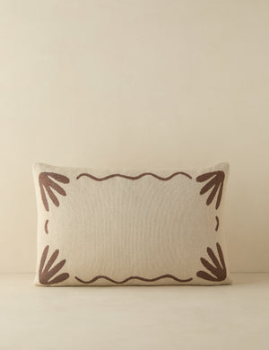 Lovet minimalist border design indoor / outdoor pillow by Sarah Sherman Samuel