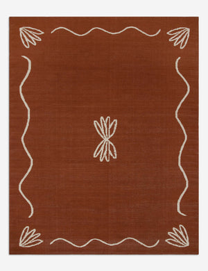 Lovett minimalist border design indoor / outdoor rug by Sarah Sherman Samuel
