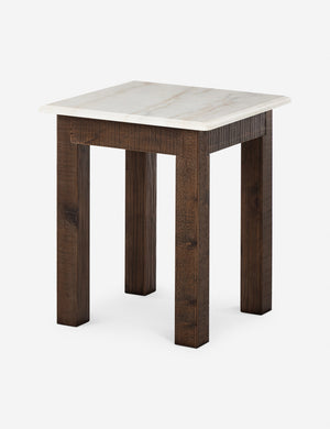 Henshaw square marble-top side table