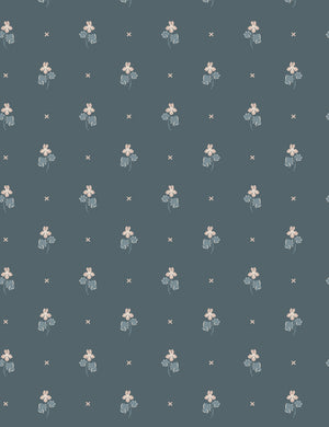 Mimi Wallpaper Swatch by Scalamandre, Indigo Blue