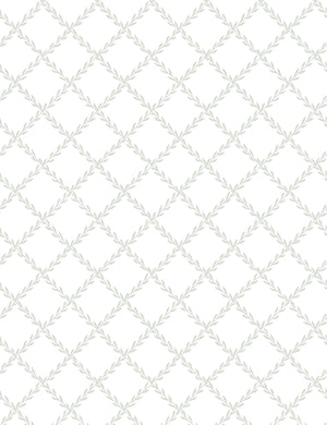 Trellis Wallpaper Swatch by Scalamandre, Garden Green