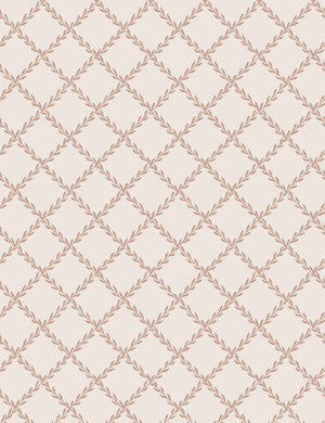 Trellis Wallpaper Swatch by Scalamandre, Terracotta