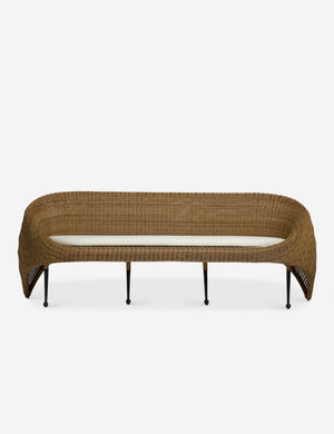 Marisol sculptural wicker outdoor sofa by Sarah Sherman Samuel